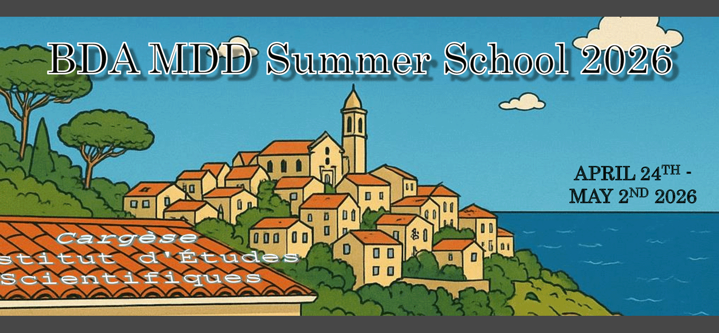 Edition 2026 de l'école thématique MDD à Cargèse en Corse
