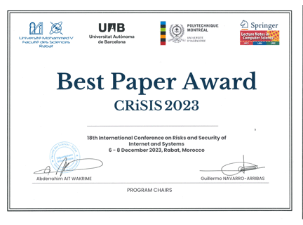 Best paper award